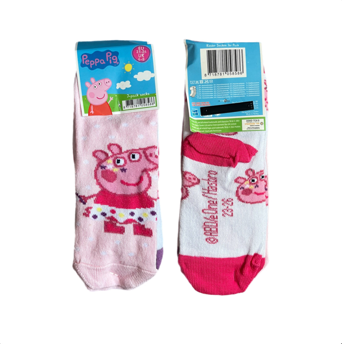Mädchen Socken Peppa Wutz Pink