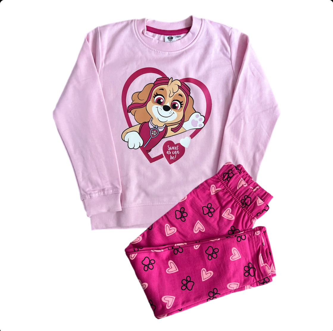 Mädchen Paw Patrol Set Sweatshirt Hose Skye