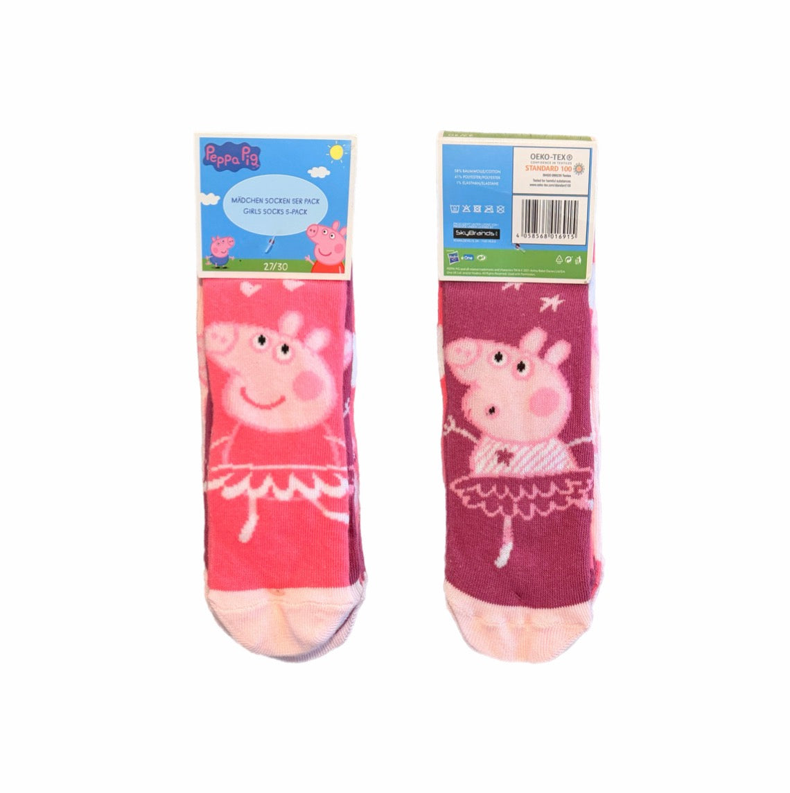 Kinder Socken Peppa Wutz 5er Pack