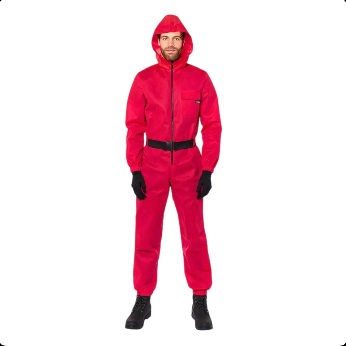 Erwachsenen Kostüm Squid Game Wächter ohne Maske