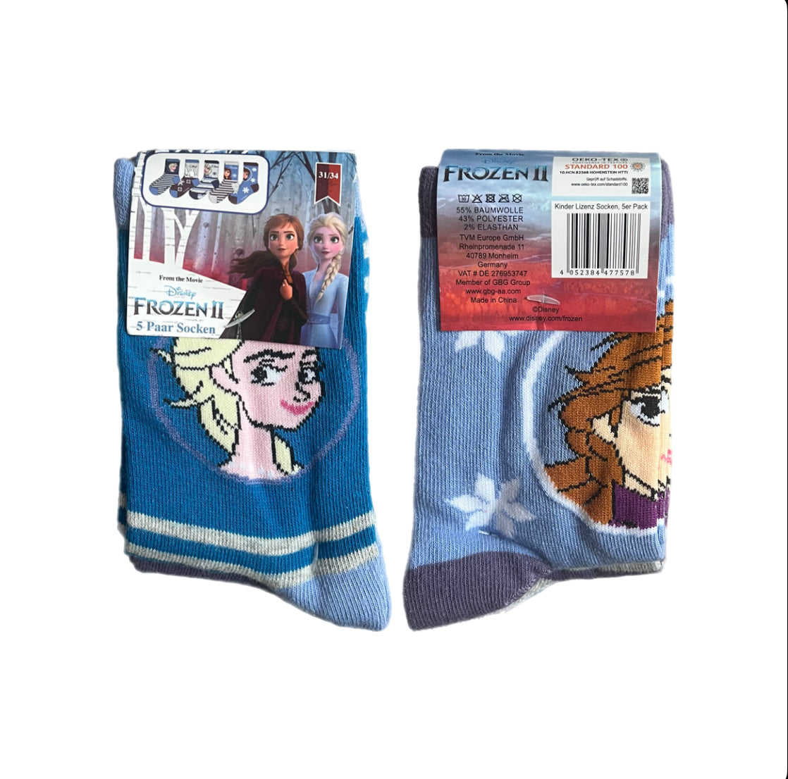 Kinder Socken Frozen 5er Pack