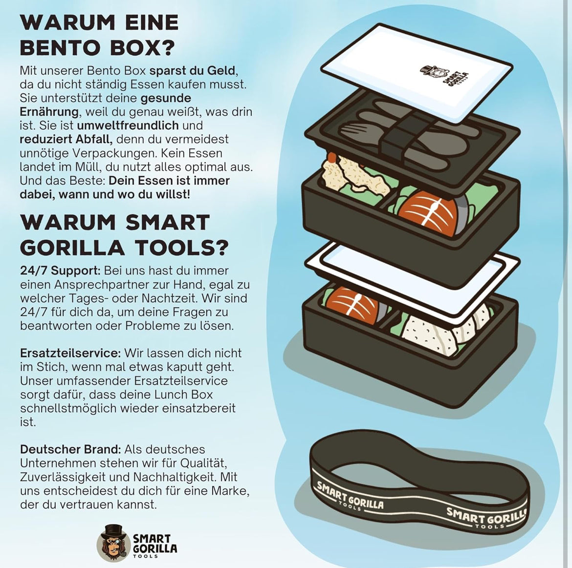 Smart Gorilla Tools Bento Box Lunch