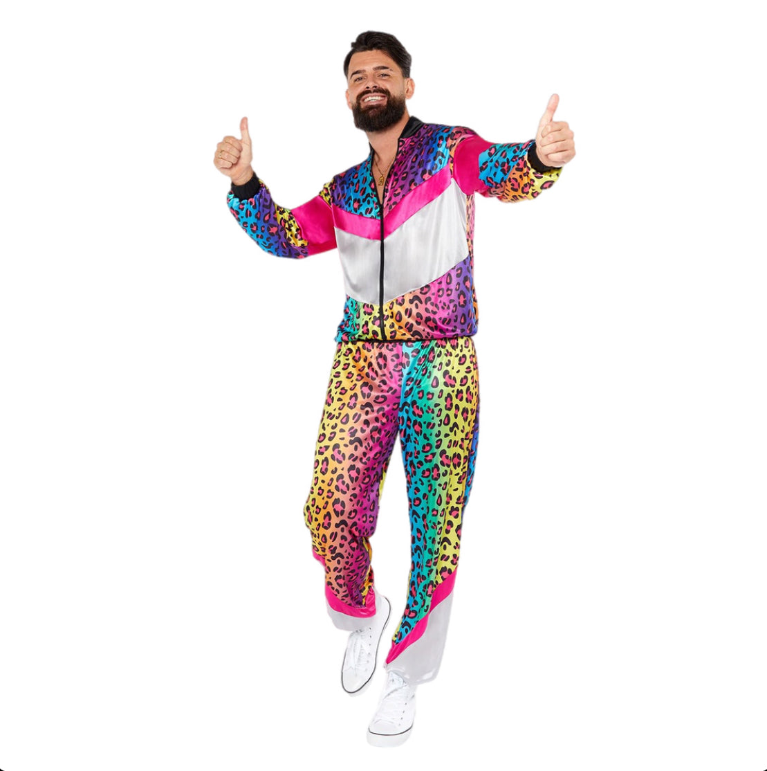 Erwachsenen Kostüm Neon Jogginganzug