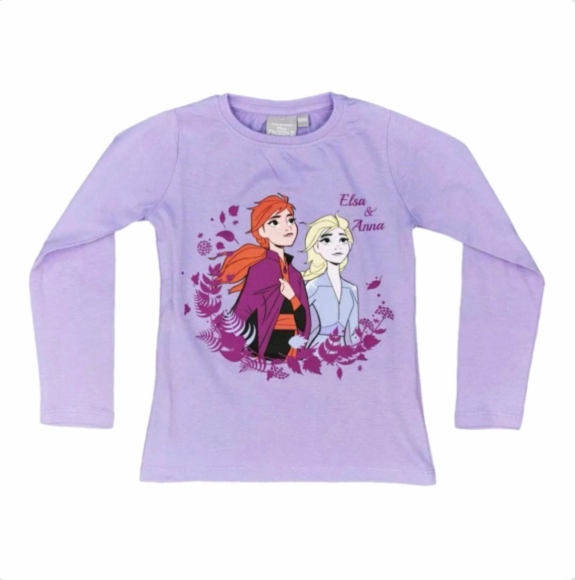 Mädchen Langarm Shirt Frozen Eiskönigin Lila