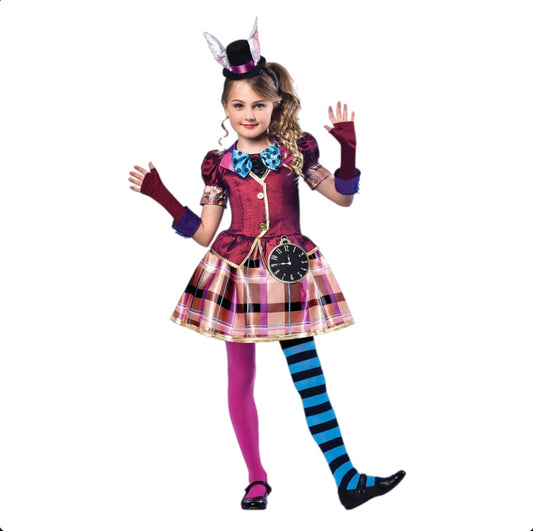 Kinder Kostüm Miss Hatter Hutmacherin Alice Im Wunderland Karneval