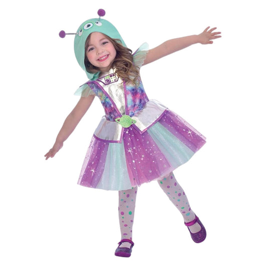 Mädchen Kinder Kostüm Alien Weltall