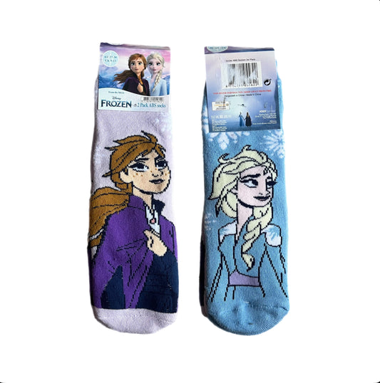 Mädchen Anti-Rutsch-Socken Stoppersocken Frozen Lila Blau