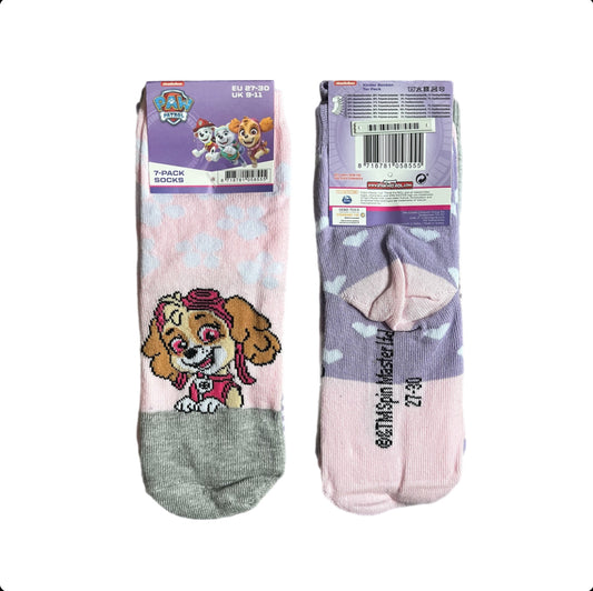 Mädchen Socken 7er Pack Paw Patrol Skye