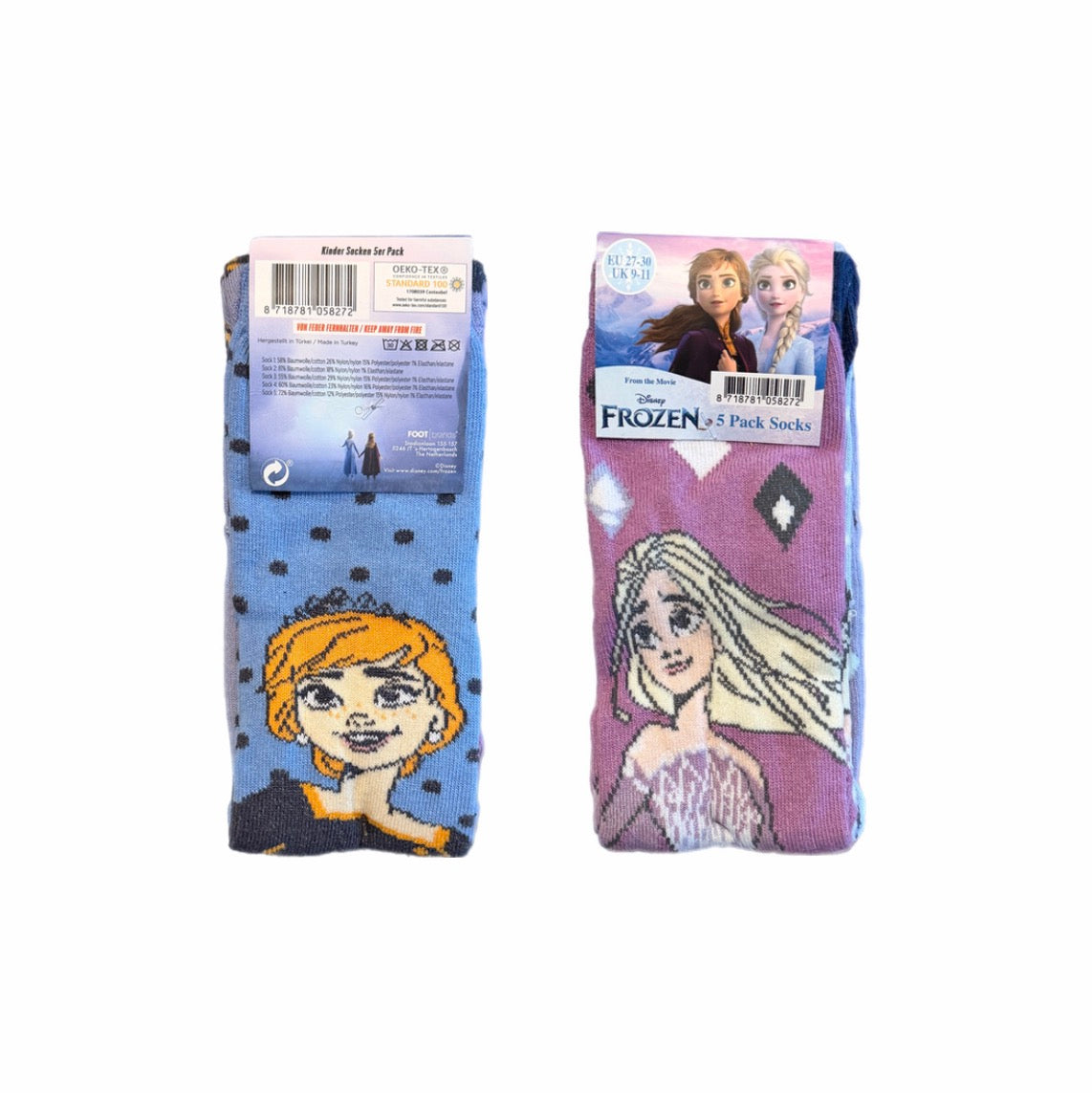 Kinder Socken Frozen 5er Pack Lila