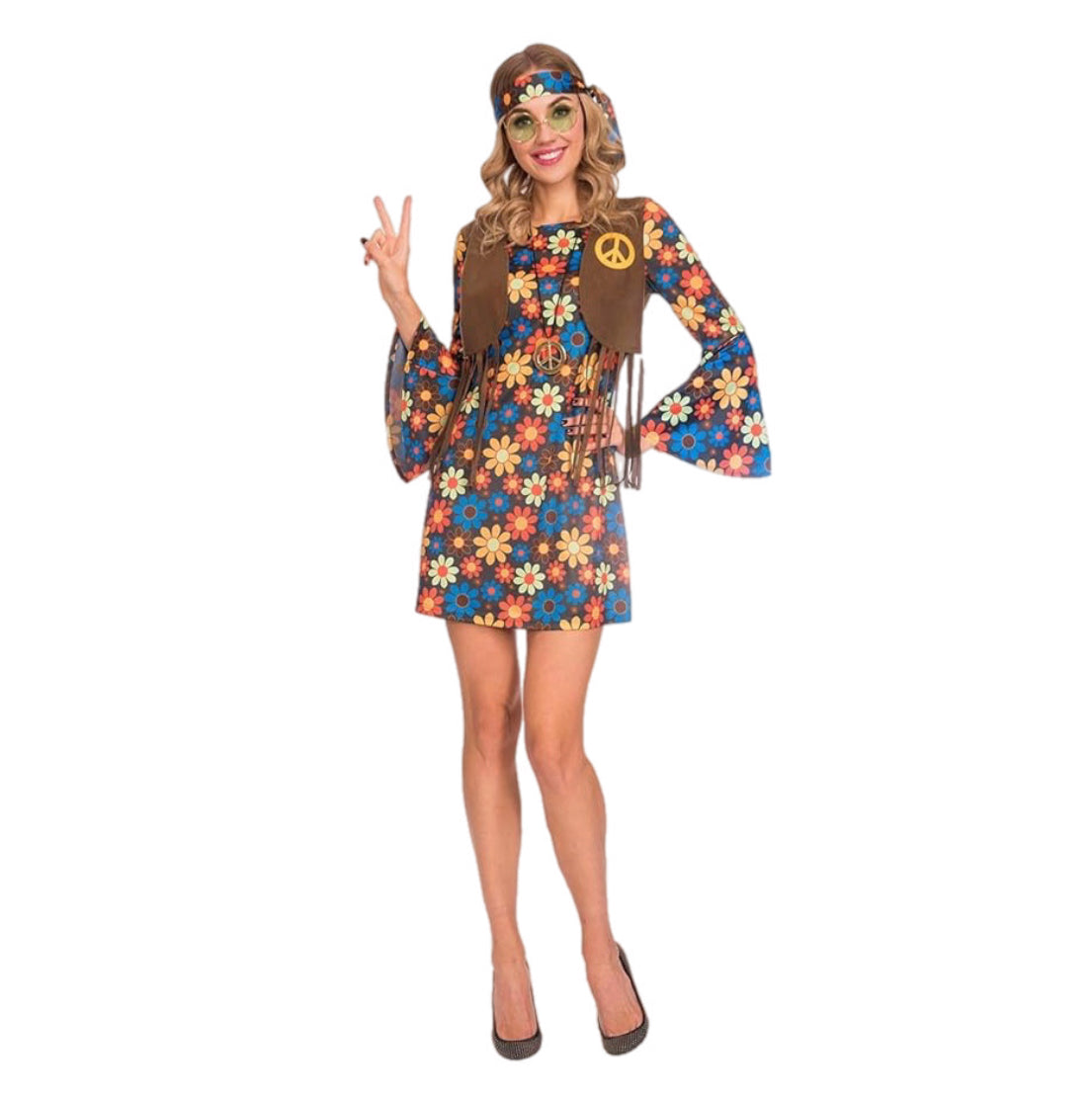 Erwachsenen Kostüm Hippie Kleid