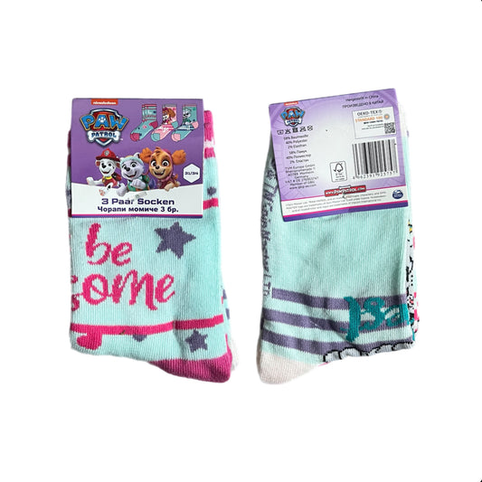 Mädchen Socken 3er Pack Paw Patrol Türkis