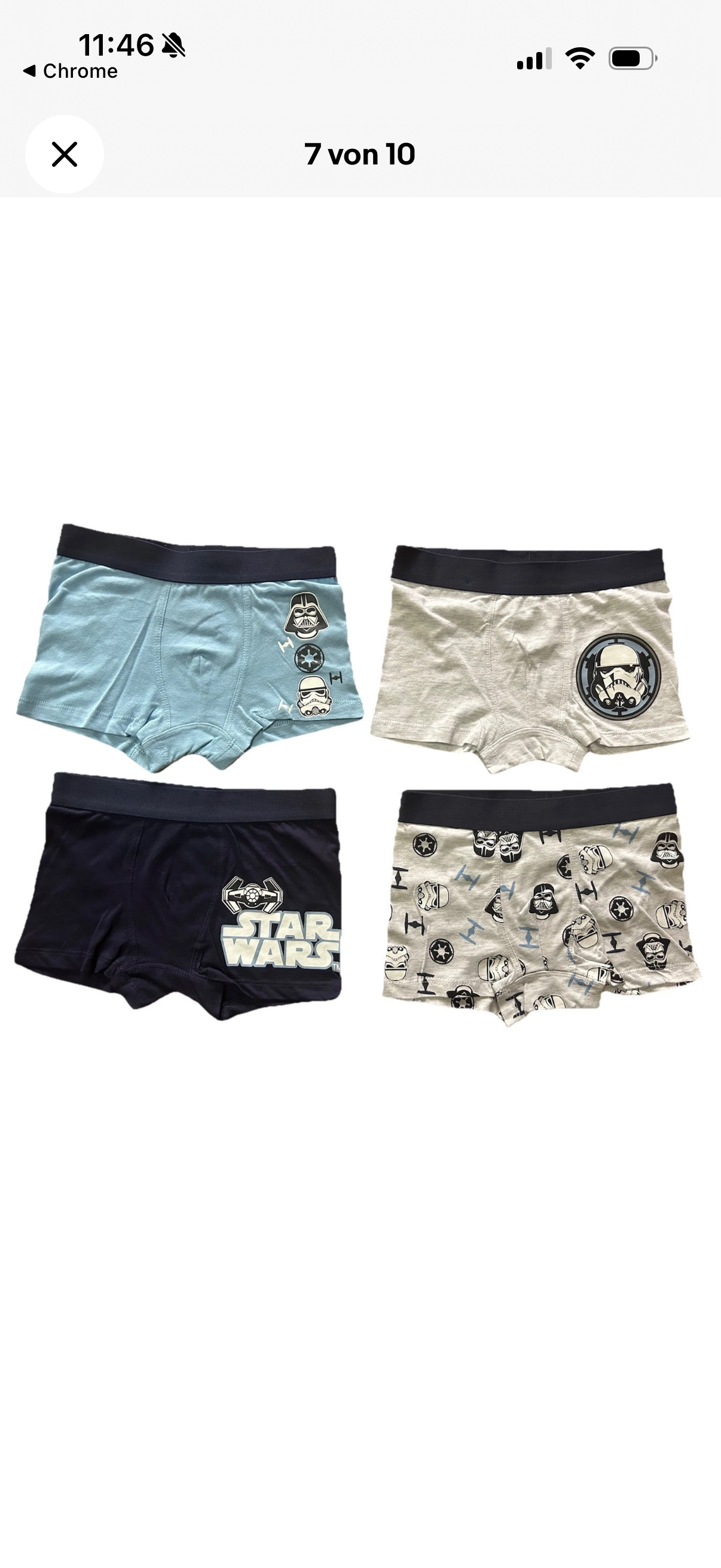 Jungen Boxershorts Star Wars 4er Pack Grau