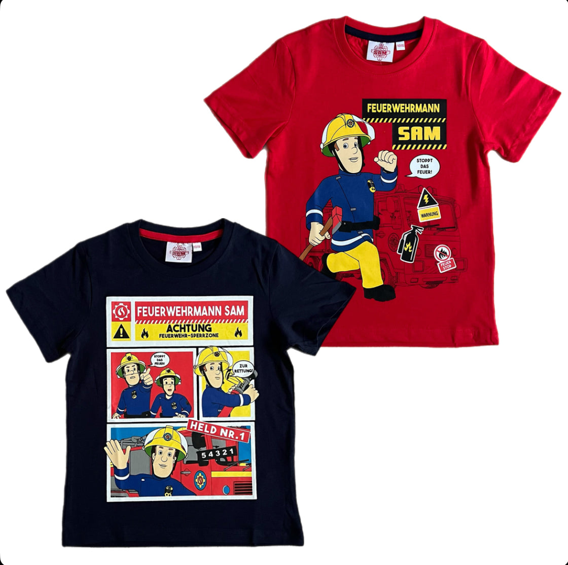 Jungen T-Shirts 2er Pack Feuerwehrmann Sam