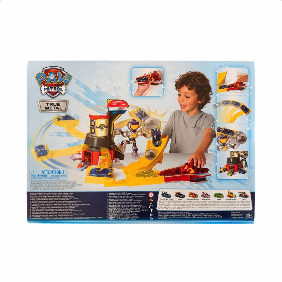 Paw Patrol Mighty Pups True Metal Meteor Spielset mit Chase Metall-Fahrzeug